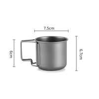 1 x RAW Customer Returns Turbovera Camping Cup Titanium Mug Camping Cups Titanium Outdoor Tea Coffee Camping Tableware 220ml 420ml 220ml  - RRP €20.11