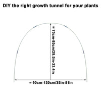 1 x RAW Customer Returns GGOUPTY Greenhouse Hoops 6 Sets of 7 Ft Removable Greenhouse Rings for Plant Cover Polytunnel Greenhouse Hoops Arches Plastic Fiberglass Planting Tunnel for Garden Fabric Garden Stakes - RRP €17.95