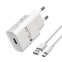 1 x RAW Customer Returns USB Charger Quick Charge 3.0 18W Charger with Xiaomi Redmi 10C 10 Note 11S 10 Pro Mi 8 Mi 9 Mi 10 Samsung Galaxy A13 A33 5G M13, Xiaomi Google LG Nokia Sony etc 2M - RRP €14.28