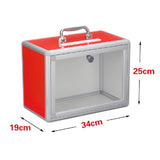 1 x RAW Customer Returns Ballot box for acrylic donations with lock Box 2  - RRP €42.99