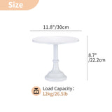 1 x RAW Customer Returns NUPTIO 30cm White Cake Stand, Simple Style Metal Round Wedding Event Birthday Party Dessert Cupcake Pedestal Display Plate, Cupcake Stand Cake Stand for Christmas Decoration - RRP €31.98