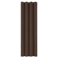 1 x RAW Customer Returns Deconovo Living Room Curtains, Blackout with Thermal Insulation, with Eyelets, 140x240 cm W x H , Chocolate, 1 Piece - RRP €27.95