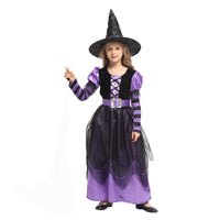 7 x Brand New FUXHBFB Witch Costume for Children Girls, Halloween Carnival Party Dress with Hat Dress, Witch Hat, Wizard, Witch, Theme Party, Carnival - RRP €104.65