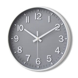 1 x RAW Customer Returns HZDHCLH 30 cm Silent Wall Clock Sneaking Seconds with Arabic Numerals without Ticking for Decoration Living Room, Kitchen, Office, Bedroom Grey and White 2  - RRP €23.18