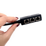 1 x RAW Customer Returns JZK RJ45 Ethernet Splitter Cable, 1 Male to 3 Female RJ45 Splitter LAN Ethernet Extension Cable for Super Cat5, Cat5e, Cat6, Cat7 Ethernet LAN Socket Connector Adapter - RRP €7.99