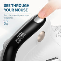 1 x RAW Customer Returns DeLUX Seeker Ergonomic Mouse Wireless, Vertical Mouse with OLED Screen and Thumb Wheel, Connect up to 4 Devices, 7200DPI, Programmable, Rechargeable, Silent Click M618XSD-White  - RRP €76.99