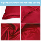 1 x RAW Customer Returns 2pcs Silk Pillow Case, Standard 50 75CM Silk Bed Pillowcases, Silky Soft Wrinkle Free Pure Color Silk Pillowcase Without Zipper red  - RRP €12.53