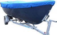 1 x RAW Customer Returns Universal boat cover 600D Size 310 to 368cm x 173cm waterproof blue boat tarpaulin with rope and storage bag Protection from all kinds of environmental influences thanks to PVC coating - RRP €137.98