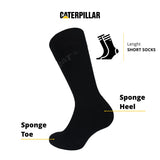 1 x RAW Customer Returns Caterpillar Comfort Socks 6 pairs of super comfortable dress socks with terry soles, excellent quality cotton black, 39-42  - RRP €27.5