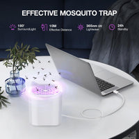 1 x RAW Customer Returns Insect killer, USB electric fly trap, mosquito trap mosquito lamp, mosquito killer lamp with light, fruit fly trap for kitchen indoor outdoor - RRP €14.87