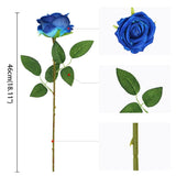 7 x RAW Customer Returns Olrla 12pcs Artificial Roses Blue, Single Long Stems Artificial Roses Velvet Bridal Bouquet Realistic Flower for Home Garden Party Hotel Office Decoration Royal Blue  - RRP €121.1