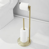 1 x RAW Customer Returns Toilet paper holder standing, NEWRAIN toilet paper holder standing stainless steel, toilet roll holder without drilling, gold toilet roll holder - RRP €34.99