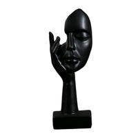 1 x RAW Customer Returns Baoblaze Creative Women Face Statue, Face Art Statue Abstract Characters, Modern European Art Decor, Resin Abstract Face Statue for Home Office Library Decor, Black - RRP €15.62