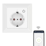 1 x RAW Customer Returns UCOMEN WLAN Smart Schuko socket flush-mounted, WiFi protective contact wall socket Compatible with Tuya, Alexa Echo and Google Home, APP remote control voice control timer function - 1 pack - RRP €20.16