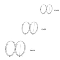 1 x RAW Customer Returns Bo Win 6 pairs of 925 sterling silver earrings women s earrings gold hoop earrings silver men s earrings small hypoallergenic hoop earrings set in 10, 12, 14 mm earrings for women men girls men women - RRP €16.33