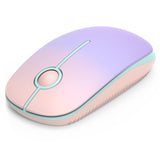 1 x RAW Customer Returns seenda Wireless Mouse, 2.4G Wireless Mouse with USB Receiver, DPI 1600, Quiet and Flat Wireless Mouse for PC, Laptop, MacBook Pink to Purple  - RRP €15.12