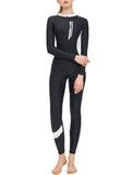 1 x RAW Customer Returns SEAUR Rash Guard Women UPF 50 Long Legs and Arms Full Body Swimsuit Zipper Swimsuit Slim Fit Sun Protection Swimwear - M - RRP €54.2