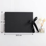 1 x RAW Customer Returns Vienrose Scrapbook Photo Album 10x15 to Paste and Write 80 Black Pages DIY Wedding Anniversary Baby Birthday Family Gifts 28.5x21cm - RRP €19.13