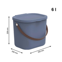 1 x RAW Customer Returns Rotho Albula Storage Container with Lid 6L Storage System Storage Box with Handle Made of Recycled Plastic Storage BPA-Free Dark Blue  - RRP €12.75