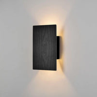 1 x RAW Customer Returns ouglres wall lamp wood, black wall light indoor with switch, vintage night lamp LED warm white, wall lamps in modern design for bedroom living room hallway, staircase, retro bedside lamp, 8W, 1 pack - RRP €38.55