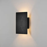 1 x RAW Customer Returns ouglres wall lamp wood, black wall light indoor with switch, vintage night lamp LED warm white, wall lamps in modern design for bedroom living room hallway, staircase, retro bedside lamp, 8W, 1 pack - RRP €38.55