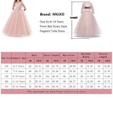 1 x RAW Customer Returns NNJXD Wedding Dress Princess Prom Dress Embroidery Pageant Girls Size 140 8-9 Years 378 Pink-A - RRP €35.98