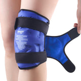 1 x RAW Customer Returns NEWGO XXL Large Cooling Cuff Knee Cooling Bandage, Fully Wrapped Knee Ice Pack with 4 Velcro Fasteners, Reusable Gel Cold Pack Knee Wrap Around the Entire Knee for Knee Replacement Surgery - RRP €29.03