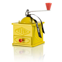 1 x RAW Customer Returns Elma Vintage Style Manual Coffee Grinder Made of Tin Plate, Decorative Use, 10.5 x 10.5 x 15.5 cm Retro Windmill Does not grind coffee Designed in Spain Yellow color - RRP €28.0