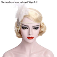 1 x RAW Customer Returns STfantasy 20S Blonde Finger Wave Wig Flapper Curly Synthetic Hair for Women 1920s Cosplay Costume Halloween Party Daily Daily Wear - RRP €27.22