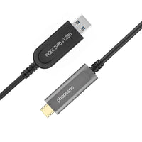 1 x RAW Customer Returns USB A to C Fiber Optic Extension Cable USB 3.1 Gen2 10Gbps 15m Compatible with Microsoft Azure Logitech Camera Aver Vaddio and Barco ClickShare Touch Screen Kinect Intel RealSense - RRP €130.08