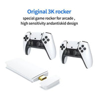 1 x RAW Customer Returns POFET Retro Game Stick Wireless Revisit Classic Game Console with Built-in 64GB Card Super Wireless USB Game Console Plug and Play TV Stick with 2 Controllers - RRP €33.99