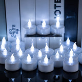 1 x RAW Customer Returns LED candles, 50 pieces LED tea lights candles, cold white realistic and bright flickering tea lights, CR2032 battery operated, long-lasting tea lights for wedding, holiday, party, home decoration - RRP €19.3