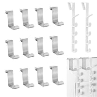 1 x RAW Customer Returns Veiteibe 12 pieces door hooks inside for hanging, stainless steel hanger hooks for the door, with set of 2 door hook rail without drilling, for bedroom hanging coat towel bag hat - RRP €11.51