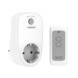 1 x RAW Customer Returns Wireless sockets with remote control, TESSAN socket with remote control 25M range, self-learning function, wireless socket, wireless socket compatible with indoor fairy lights and household appliances, white - RRP €18.49