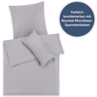 1 x RAW Customer Returns Blumtal bed linen 155x200 cm summer 2 pillowcases 40x80 cm - summer made of breathable microfiber - Oeko-TEX certified bed linen - soft bed linen 3-piece - grey - RRP €20.16