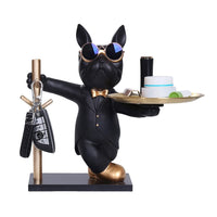 1 x RAW Customer Returns Asslye French Bulldog Figurine, French Bulldog Key Bowl Key Storage Modern Sculpture Decoration for Hallway Living Room - RRP €46.38