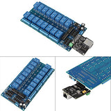 1 x RAW Customer Returns Keenso Ethernet 16 Channel Relay Module, Ethernet Control Module Lan Wan Network Webserver RJ45 Port 16 Channel Relay NC1601 plus Relay - RRP €61.91