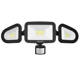 1 x RAW Customer Returns MEIKEE 42W LED spotlight with motion detector outdoor 3600LM outdoor spotlight IP66 waterproof LED floodlight 6500K three-head 180 adjustable LED spotlight for garage garden patio yard - RRP €35.28