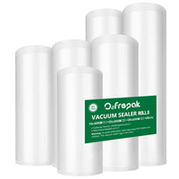 7 x Brand New O2frepak 6 film rolls 15x600cm 1 and 20x600cm 2 and 28x600cm 3 vacuum rolls for food, BPA-free vacuum bags sous vide bags films suitable for vacuum sealers and film sealing machines - RRP €211.19