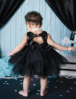 1 x RAW Customer Returns AGQT Baby Girls Tutu Tulle Dress Sleeveless Party Dress Princess Sequins Flower Girl Dress Black 18-24 Months - RRP €31.25