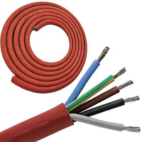 1 x RAW Customer Returns Silicone cable 5 x 2.5 mm 5 meters for sauna heater from 4.5 to 9 KW sauna cable - RRP €35.28