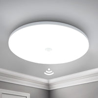 1 x RAW Customer Returns LED ceiling light with motion sensor, 18W 6500K ceiling lamp with motion sensor indoor, 30CM round LED ceiling light flat for balcony, hallway, garage, stairs - RRP €21.0