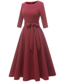 3 x Brand New DRESSTELLS Women s 1950s Retro Dress Elegant Swing A-Line Cocktail Dress Vintage Evening Dress Knee-Length Evening Dress Bridesmaid Pleated Skirt Raspberry XL - RRP €137.97