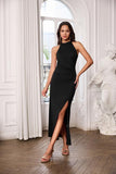 1 x RAW Customer Returns GRACE KARIN Women s Black Dresses with Slit Sexy Evening Dress Long Party Bodycon Maxi Dress 2XL - RRP €43.98