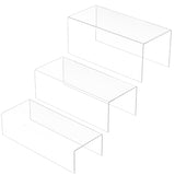 1 x RAW Customer Returns Sezanrpt Acrylic Risers Display Stand 3pcs, Rectangular Display Risers 3 Steps, Clear Acrylic Stand for Funko Pop, Collectibles, Brand Store, Home Storage Organizer 30-7.5x10x12.5CM - RRP €25.2