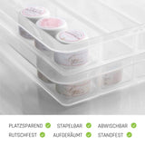 1 x RAW Customer Returns Large sorting box as an organization system and stackable storage box for nail design gel jars, color gel, gel polish, nail art in transparent plastic Lyninails - RRP €15.07