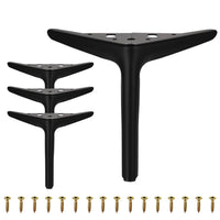 1 x RAW Customer Returns ToKinCen TUAKIMCE 4 pieces furniture feet, 6 15cm metal table legs, sofa feet black furniture feet for sofa, desk, cupboard, table, cupboard, bed - RRP €18.38