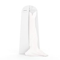 1 x RAW Customer Returns Hangerworld Garment Bag for Wedding Dresses 183cm White Garment Cover - RRP €13.75