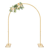 1 x RAW Customer Returns DOEWORKS Wedding Arch, Rounded Top Metal Balloon Arch Flower Garden Arch, Wedding Arch for Indoor Outdoor Wedding Party Garden, 0.68 2m, Gold - RRP €43.32