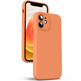 1 x RAW Customer Returns Supdeal Liquid Silicone Case for iPhone 12 Mini, Camera Protection Microfiber 3 Layer Protection Liquid Silicone Mobile Phone Case, Ultra Thin and Comfortable to Hold Protective Case, 5.4 Inch, Orange - RRP €15.99